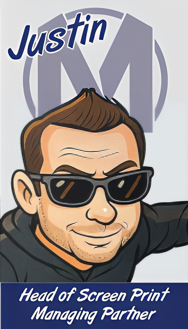 Cartoon man with spiked hair and sunglasses.